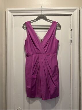 Banana Republic Sleeveless V-Neck Fuchsia Dress